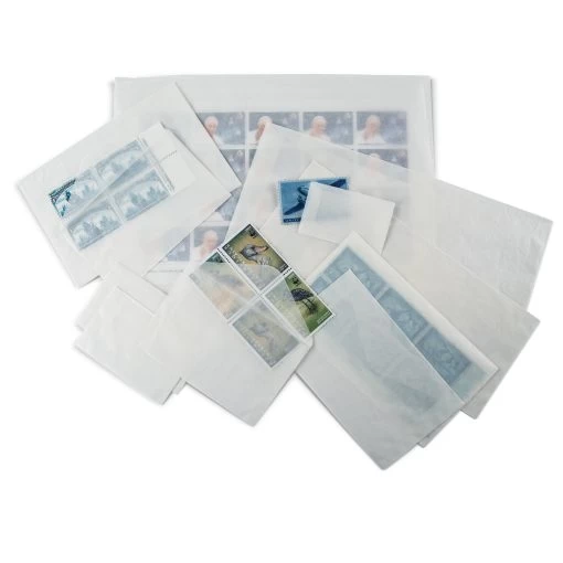 Glassine Stamp Envelopes (100-Pack) -Preservation Shop 16550 group