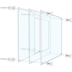 Gaylord Archival® Essential Acrylic Sandwich Frame Kit With Acrylic Mat -Preservation Shop 1807 05 EssentialFrameIllustration3Piece