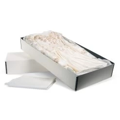 Gaylord Archival® White Barrier Board Textile Box With Tissue