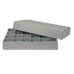 Gaylord Archival® E-flute Board Lid 12-Capacity Multi-Divider Box