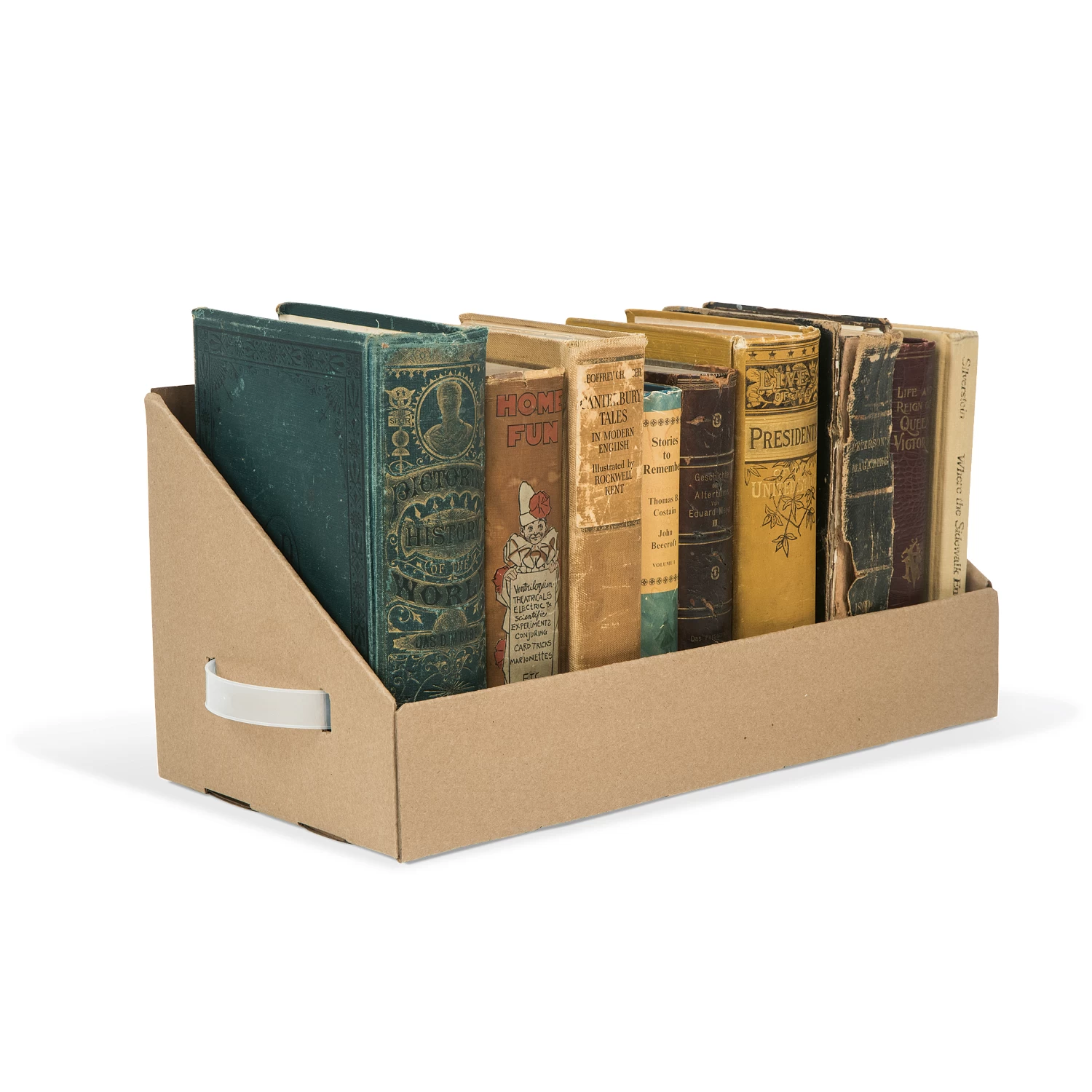 Gaylord Archival® Brown Kraft B-flute Book Tray With Handles 3 Gaylord Archival® Brown Kraft B-flute Book Tray With Handles