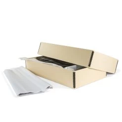 Gaylord Archival® Light Tan B-Flute Deep Lid Textile Box