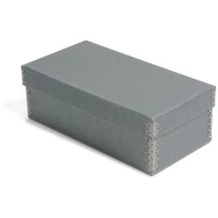 Gaylord Archival® Blue/Grey Barrier Board Card File Box