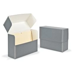 Gaylord Archival® Blue/Grey Barrier Board Flip-Top International A4 Size Document Case