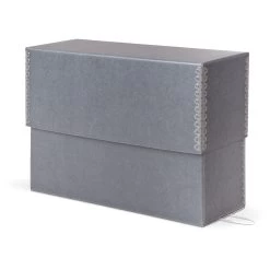 Gaylord Archival® Blue/Grey Barrier Board Separate Lid Legal-Size Document Case