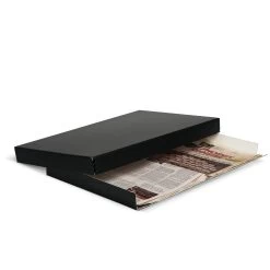 Gaylord Archival® Black Barrier Board Drop-Front Newspaper/Print Box