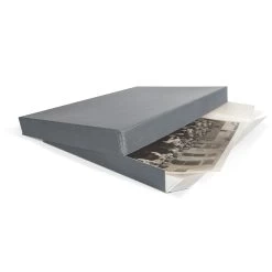 Gaylord Archival® Blue/Grey Barrier Board Drop-Front Oversize Print Box