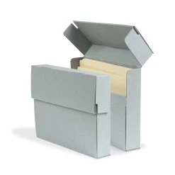 Gaylord Archival® Blue E-flute Flip-Top International A4 Size Document Case 5 Gaylord Archival® Blue E-flute Flip-Top International A4 Size Document Case -Preservation Shop EFD13102