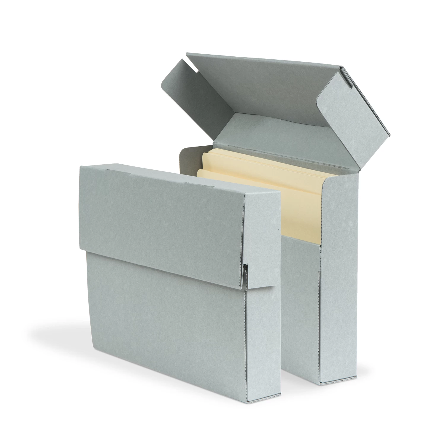 Gaylord Archival® Blue E-flute Flip-Top International A4 Size Document Case 4 Gaylord Archival® Blue E-flute Flip-Top International A4 Size Document Case - Image 2