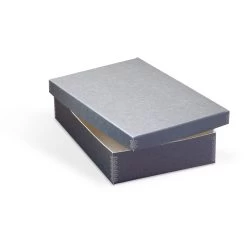Gaylord Archival® Blue/Grey Barrier Board Shallow Lid Box