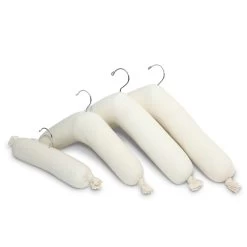 Hangerbee Wooden Core Padded Hanger With Chrome Hook