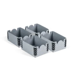 Gaylord Archival® Blue E-flute 2 1/8 X 3" Internal Trays For Modular Box System (4-Pack)