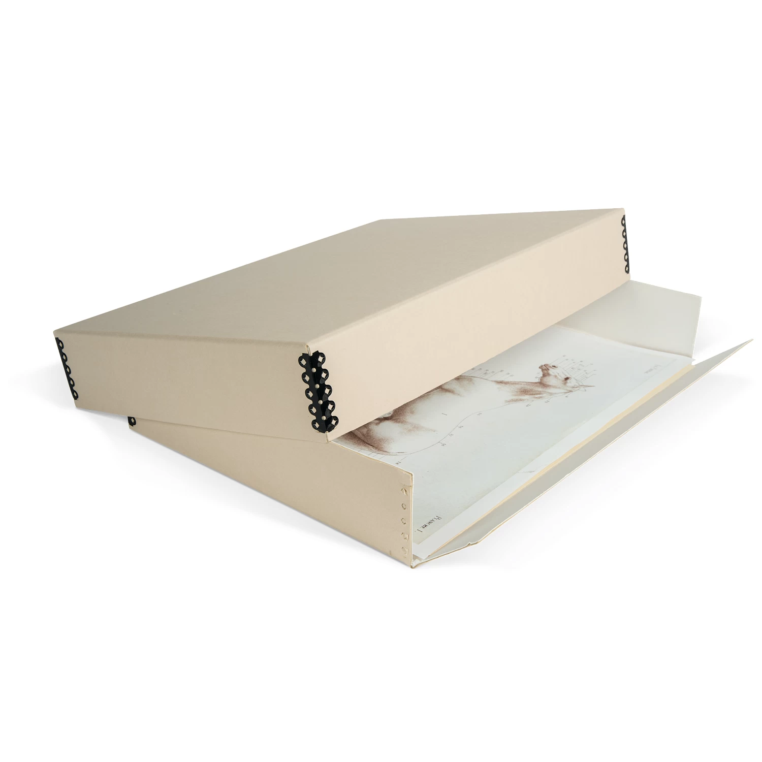 Gaylord Archival® Tan Barrier Board Drop-Front Oversize Print Box 3 Gaylord Archival® Tan Barrier Board Drop-Front Oversize Print Box