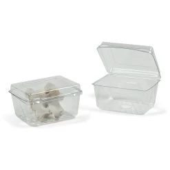 Gaylord Archival® Clear PET Clamshell Flat Lid Boxes (100-Pack)