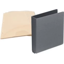 1" D-Ring Buckram Photo Preservation Album With 35 Cream Pages & Protectors