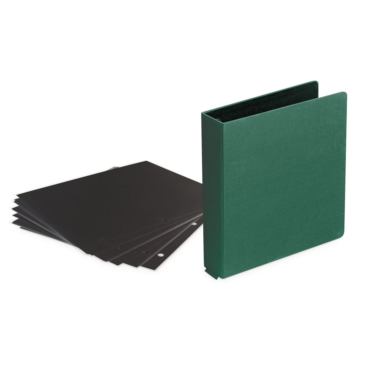 1 1/2" D-Ring Buckram Photo Preservation Album With 50 Black Pages & Protectors 3 1 1/2" D-Ring Buckram Photo Preservation Album With 50 Black Pages & Protectors