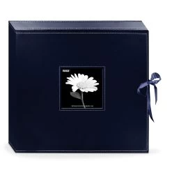 Pioneer® 1 1/4" D-Ring Leatherette Box Scrapbook With Ribbon Closure 10 Pioneer® 1 1/4" D-Ring Leatherette Box Scrapbook With Ribbon Closure -Preservation Shop SBX12 NB