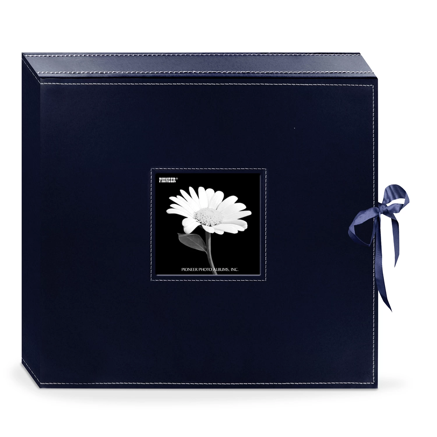 Pioneer® 1 1/4" D-Ring Leatherette Box Scrapbook With Ribbon Closure 5 Pioneer® 1 1/4" D-Ring Leatherette Box Scrapbook With Ribbon Closure - Image 3