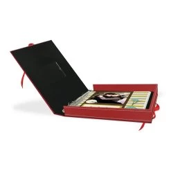 Pioneer® 1 1/4" D-Ring Leatherette Box Scrapbook With Ribbon Closure 13 Pioneer® 1 1/4" D-Ring Leatherette Box Scrapbook With Ribbon Closure -Preservation Shop SBX12 RDa