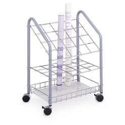 Safco® 20-Compartment Wire Mobile Roll Storage