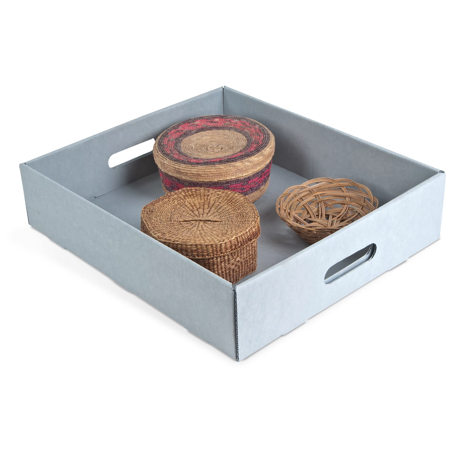 Gaylord Archival® Blue B-flute Transport Tray 3 Gaylord Archival® Blue B-flute Transport Tray