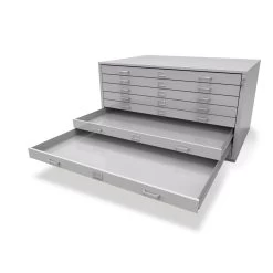 Gaylord Archival® Extra-Large 8-Drawer Horizontal Flat File -Preservation Shop XLFF864L 1