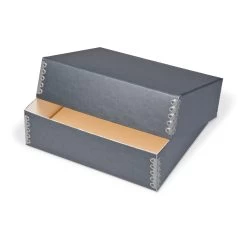 Gaylord Archival® Blue/Grey Barrier Board Deep Lid Print Box With DuraCoat Acrylic Coating40% Off While Supplies Last!Priced As Marked. No Code Needed.color>