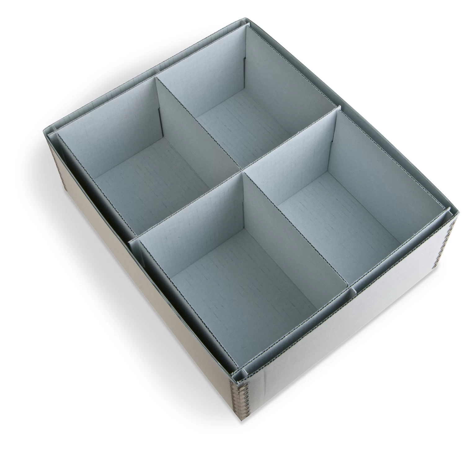 Gaylord Archival® 4-Compartment Blue Artifact Tray 3 Gaylord Archival® 4-Compartment Blue Artifact Tray