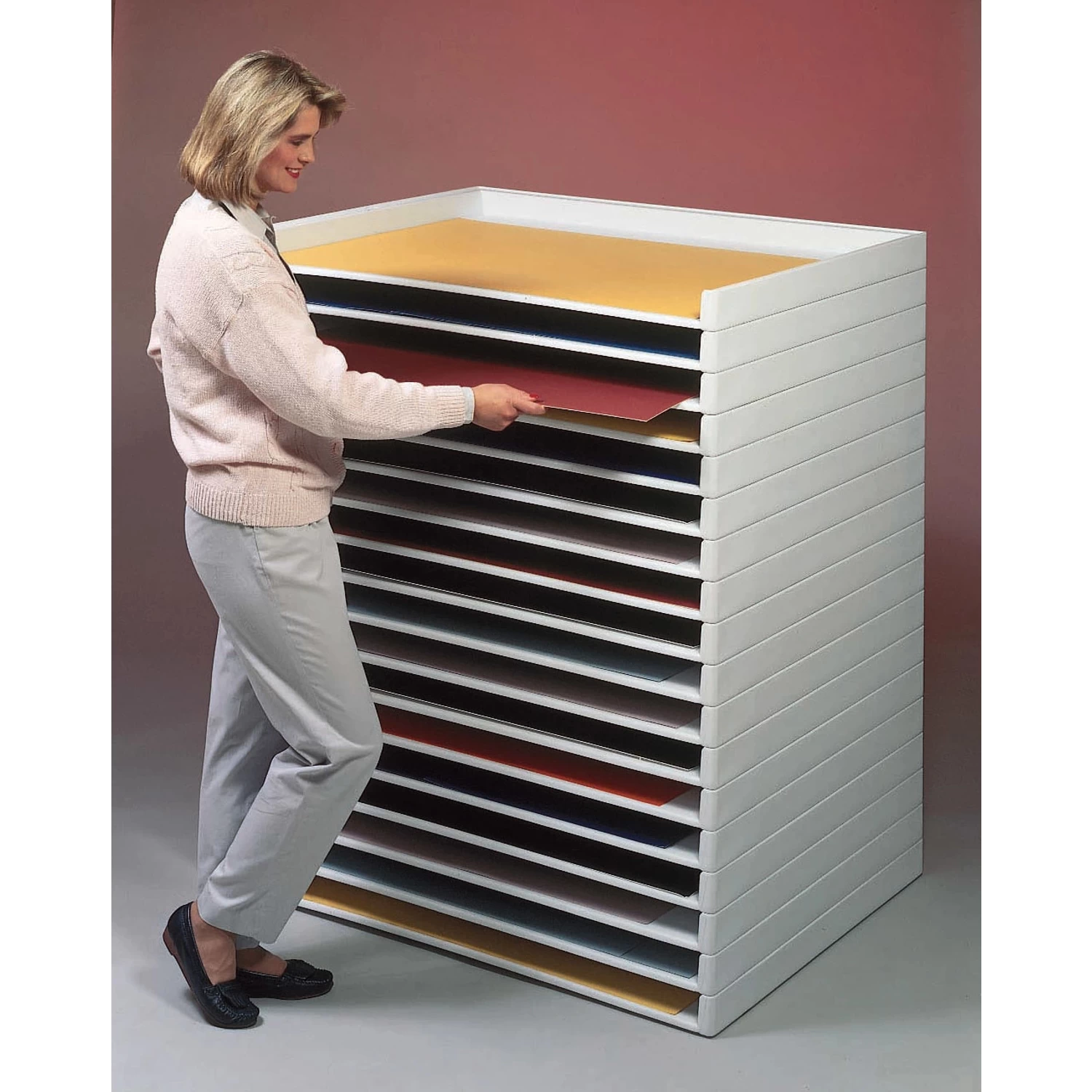 Safco® 45 1/4" Horizontal Stacking Trays (2-Pack) 4 Safco® 45 1/4" Horizontal Stacking Trays (2-Pack) - Image 2