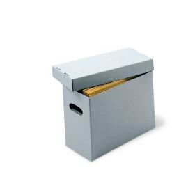 Gaylord Archival® Blue Classic Half-Size Letter Record Storage Carton