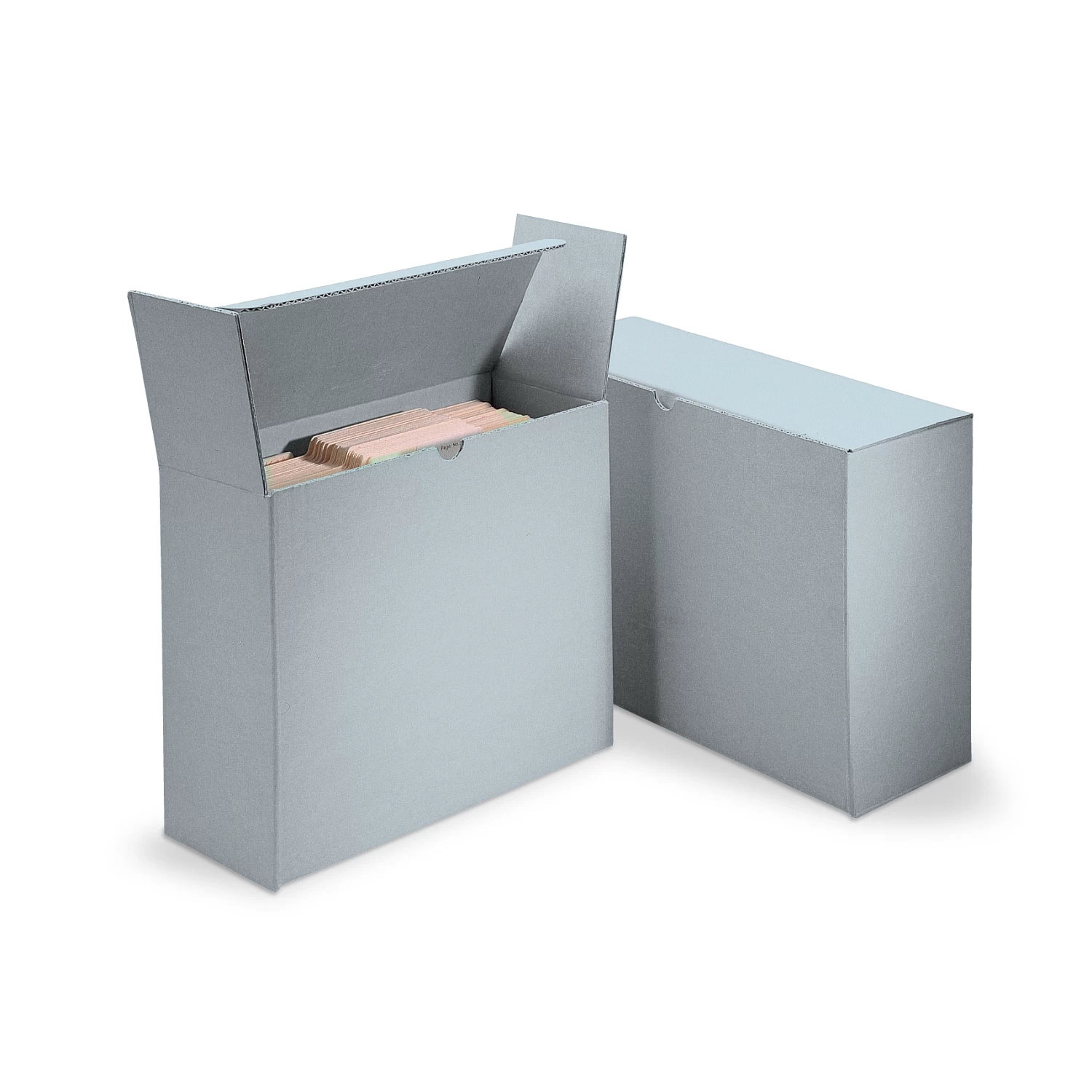 Gaylord Archival® Blue B-flute Hinged Lid Letter-Size Document Case 3 Gaylord Archival® Blue B-flute Hinged Lid Letter-Size Document Case