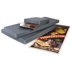 Gaylord Archival® Blue/Grey Barrier Board Drop-Front Sports Poster Box